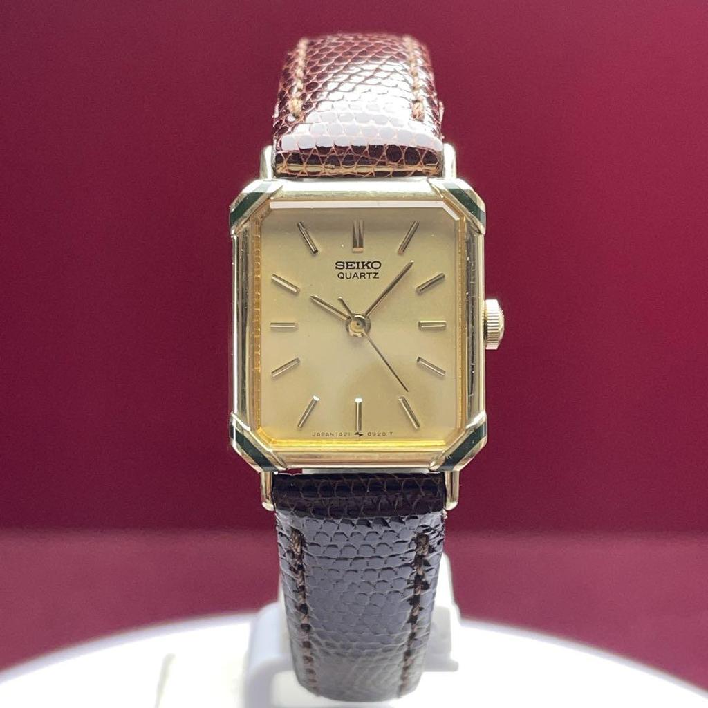 [USED] 90s SEIKO QUARTZ Watch, Battery Replaced, Made In Japan, SGP Square Case