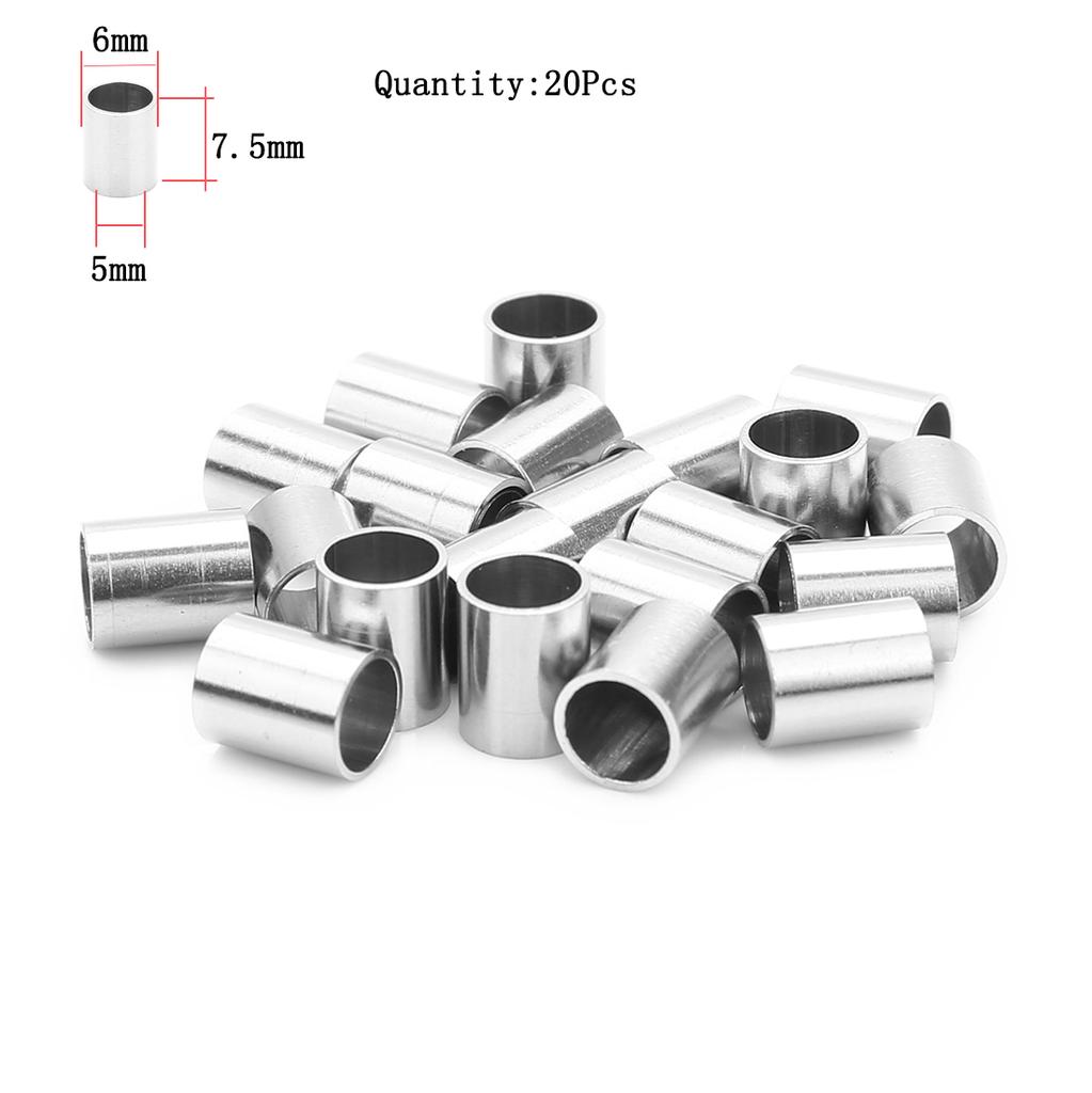 Stainless Steel Beads Square Round Big Hole Loose Spacer Bead For Jewelry Making Charm Bracelets Necklace Finding