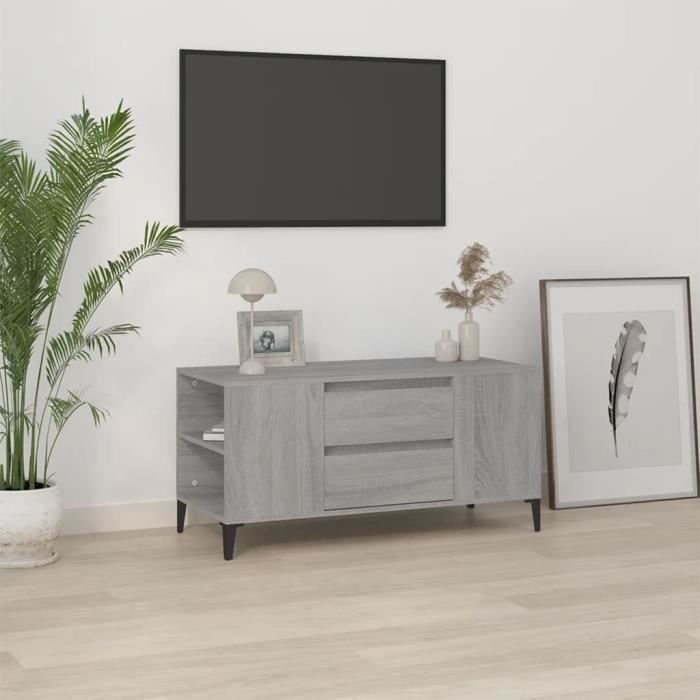 VidaXL TV Stand Sonoma Grey 102x44.5x50 Cm Engineered Wood 819610