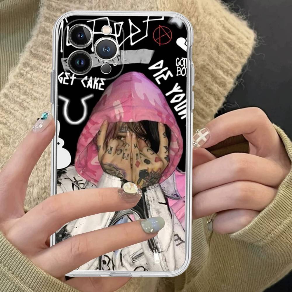 Чехол из ТПУ-силикона в стиле Emo Rapper Lil Peep Для IPhone 11 12 13 14 15 16 17 Pro Max Ударопрочный Прозрачная задняя крышка
