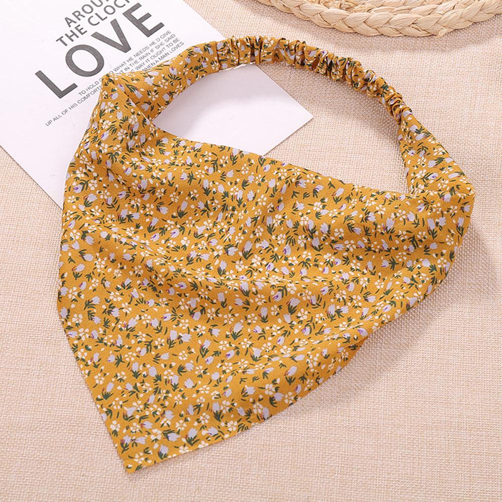 Floral Print Cloth Women Floral Turban Hair Accessories Triangle Hair Headband Elastic Headband