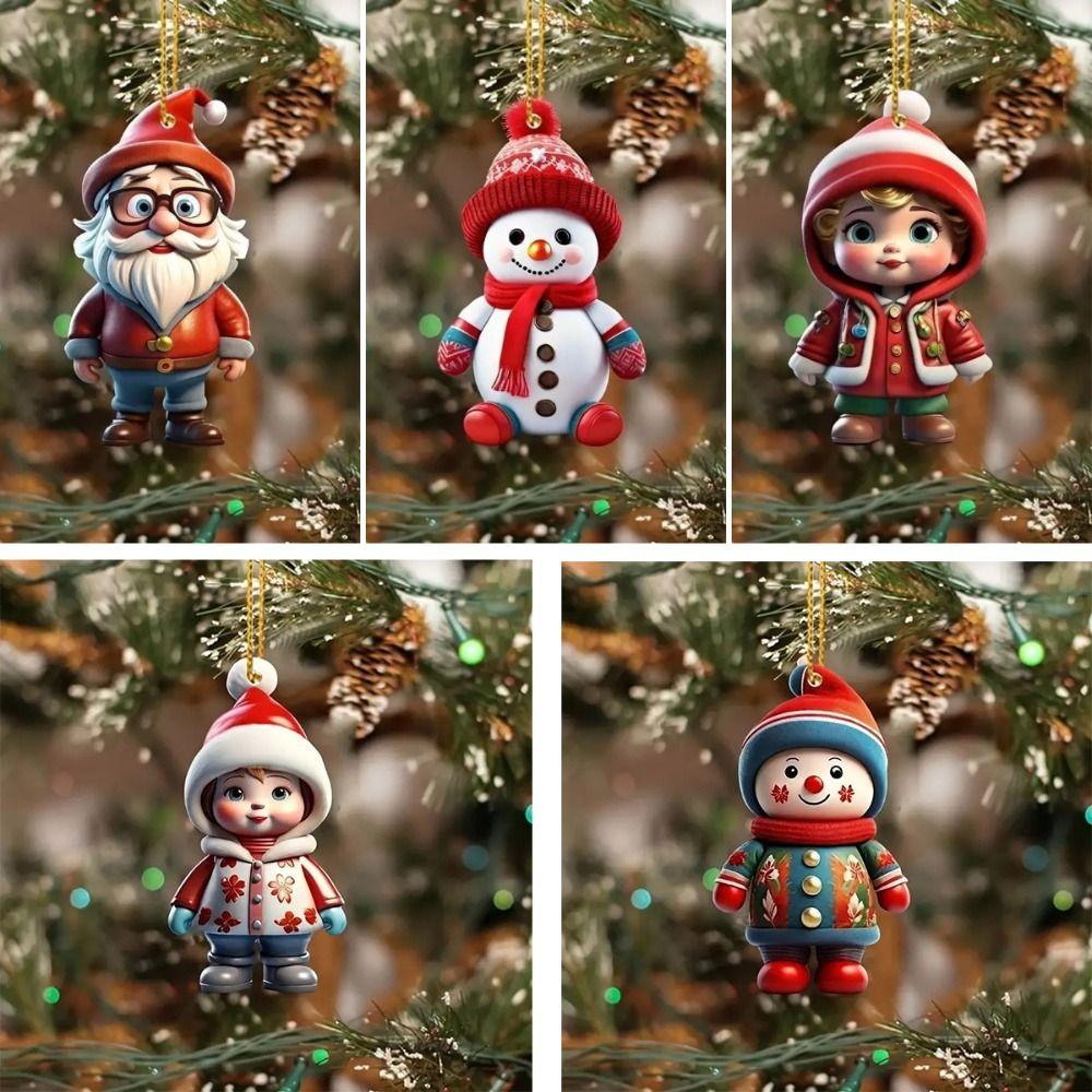 Durable Material Christmas Tree Decoration Multifunction 2D Acrylic Pendant