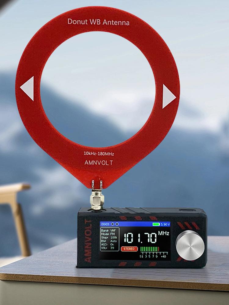 10 кГц-180 МГц Антенна средних волн коротких волн с преобразователем низкого импеданса Модуль мини-кольцевой антенны для радиолюбителей