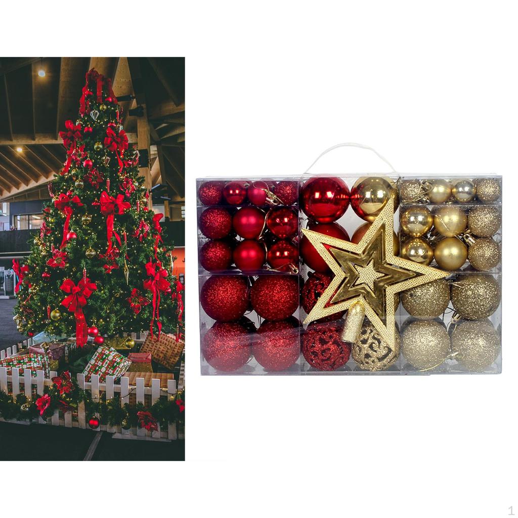 101 шт. Рождественские шары, украшения для елки, звездочки, самодельные безделушки, подвесные шары для ресторанов и фестивалей