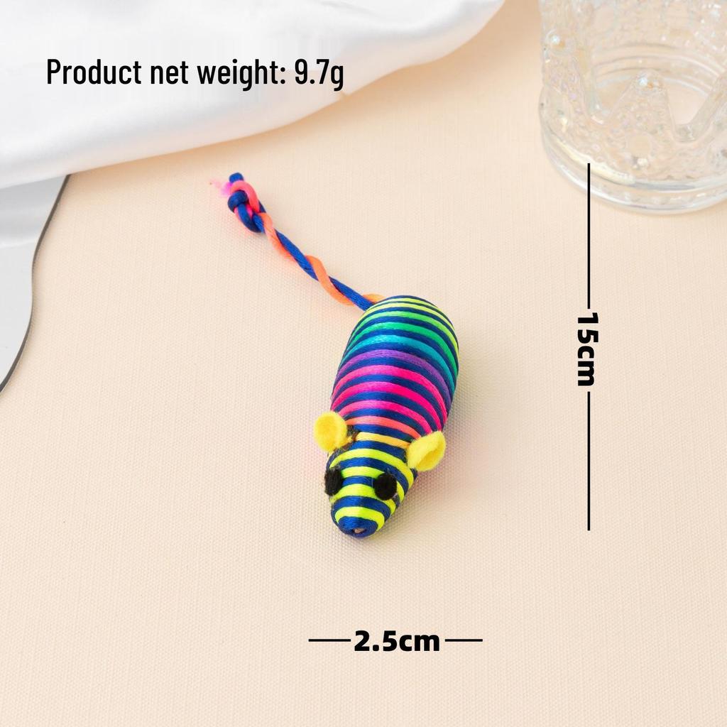 Набор игрушек для кошек: Плюшевая мышь с перьями, молярная и устойчивая к укусам