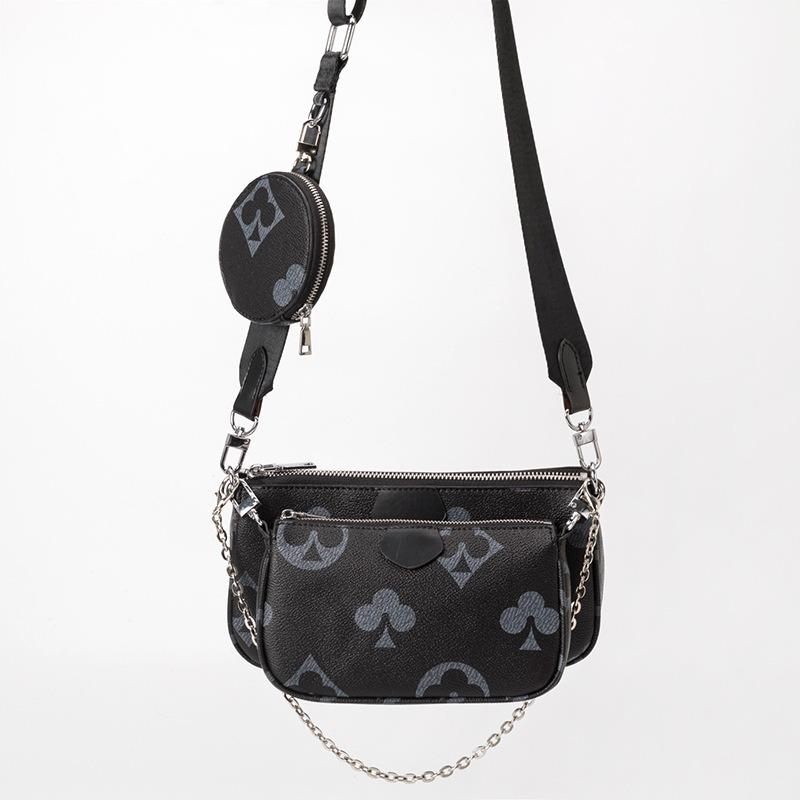 Новая ретро женская сумка с принтом «три в одном», сумка для маджонга, широкий плечевой ремень, сумка через плечо на одном плече, узор игральных карт, сумка для мамы и ребенка