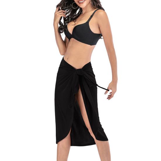 Пляжное платье, сексуальное шитье с разрезом на бретельках, свободная пляжная одежда, струящееся однотонное женское повседневное платье на бретельках, праздничная одежда