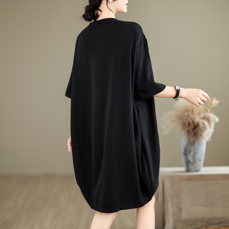 Женская футболка с короткими рукавами Design Sense с трехмерным цветочным принтом, летнее легкое роскошное французское свободное платье