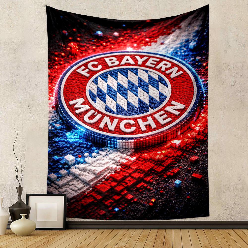 FC Bayern Munich Logo 3D Design Patterned tapestry for bedroom and living room home decor