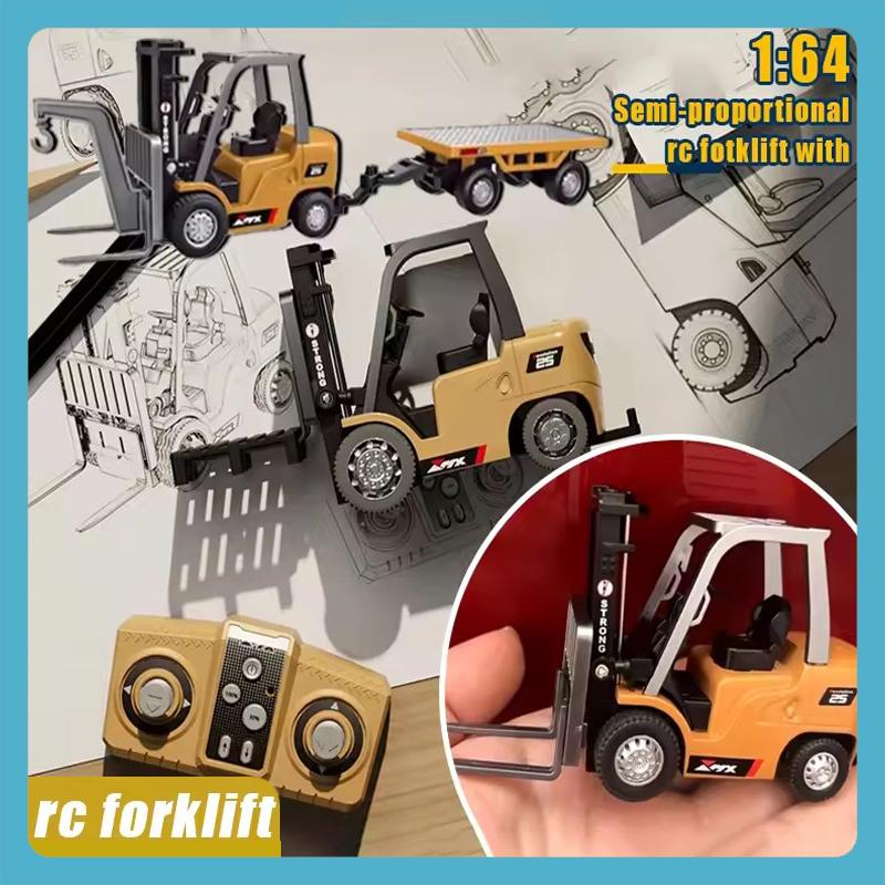 1/64 Радиоуправляемый мини-погрузчик, полупропорциональный, 2.4G, радиоуправляемая машина, Bluetooth, сплав, дистанционное управление, строительная техника, детские игрушки. Спросите Наньфэн