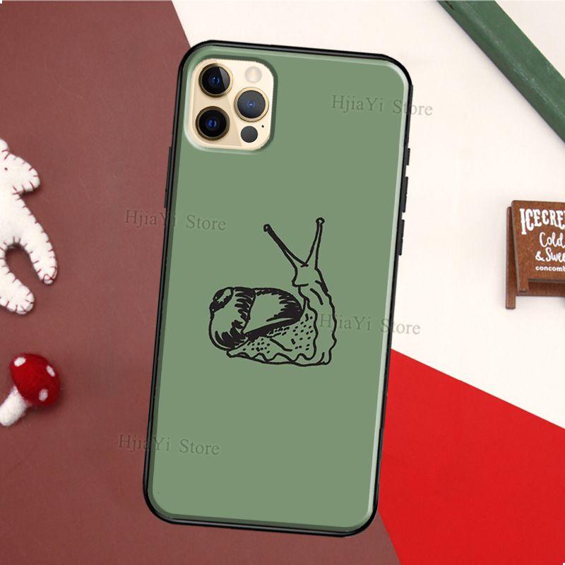 Cartoon Animal Snail TPU Case For iPhone 11 14 Pro Max 12 13 mini X XS Max XR 5S SE 2020 6S 7 8 Plus Back Cover