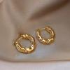 Trendy 925 Silver Circle Hoop Earrings for Women Real Silver Jewelry Fashion Earrings
