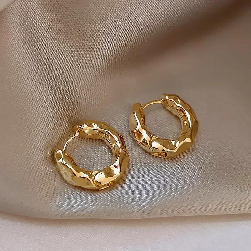 Trendy 925 Silver Circle Hoop Earrings for Women Real Silver Jewelry Fashion Earrings