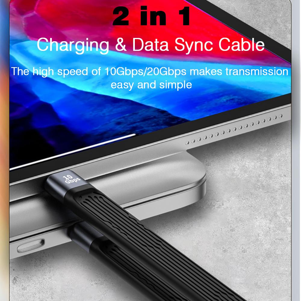 Короткий кабель USB3.1 10 Гбит/с 13 см PD 100 Вт USB-кабель Type C конвертер OTG USB-адаптер USB4 20 Гбит/с 22 см для SSD Power Bank