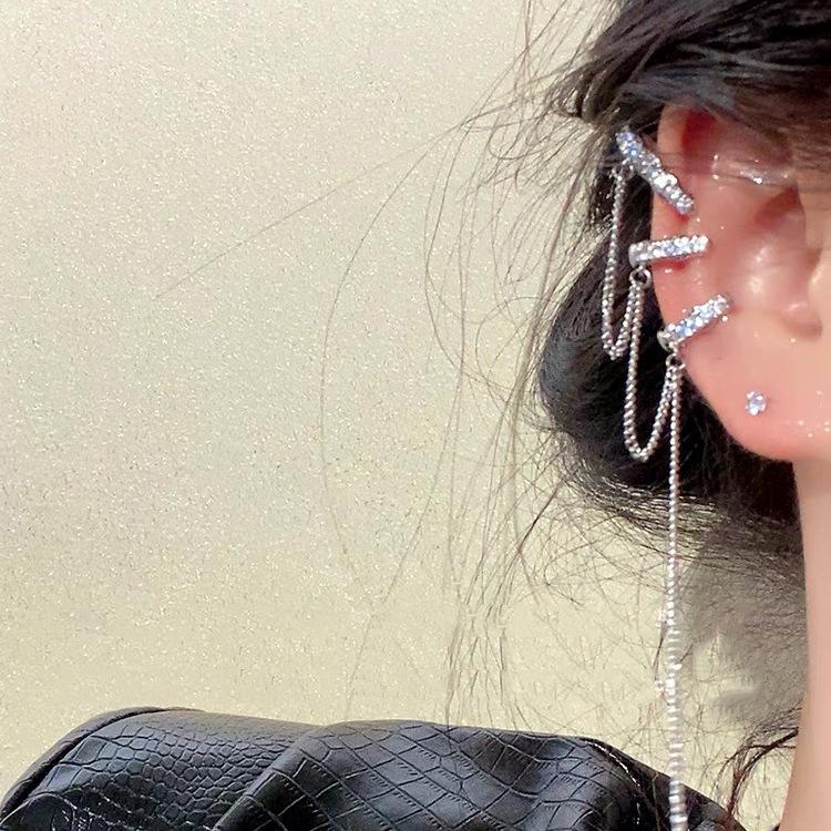 Серьги-клипсы с бахромой из искусственных кристаллов розы, супер фея, сладкий и крутой ветер, бабочка без проколов ушей, клипсы для козелка, премиальные серьги.