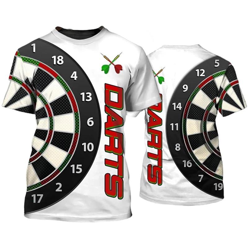 Cool Design Darts League T-shirt Men's Sport T-shirt 3D Darts Gift Print Fun Kids for Boys and Girls