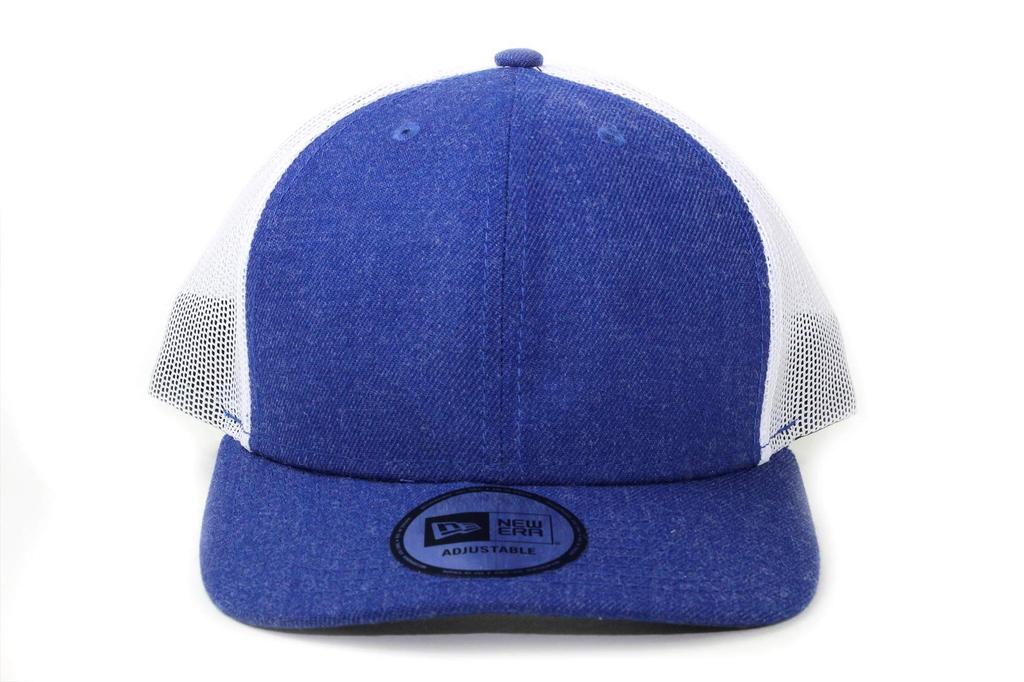 New Era Trucker Cap Low Profile Snapback In Heather Royal/White