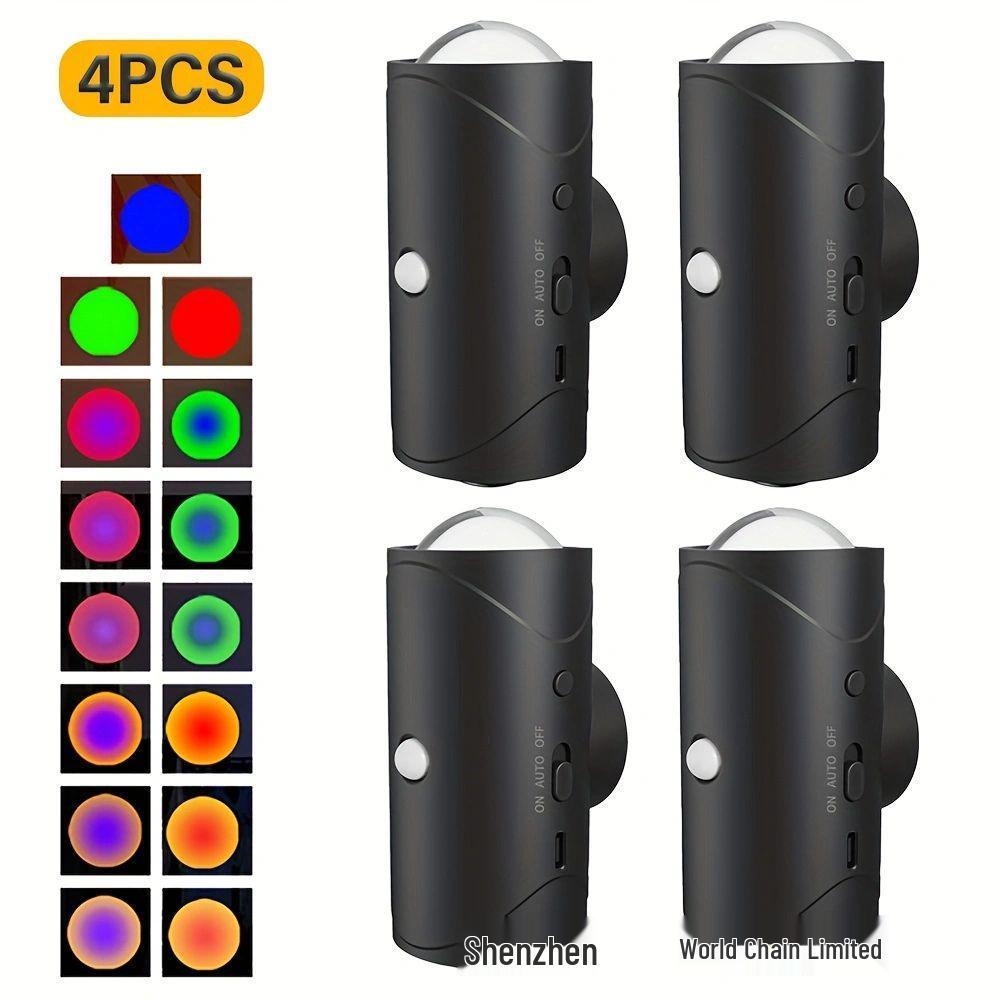 Умная настенная лампа RGB семи цветов: Креативный магнитный ночник