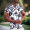 Summer Coconut Tree 3D Printed T-Shirt Streetwear Short Sleeve Round Neck Cool T-Shirt for Men Hawaiian Top