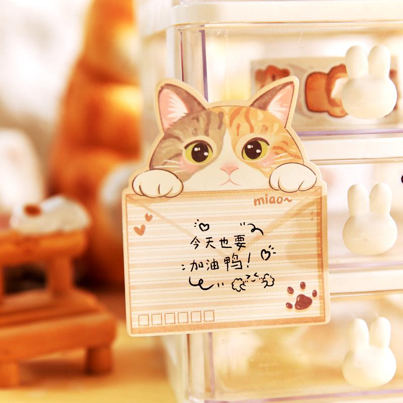 Канцелярские товары Kawaii Отпечаток лапы Почта Милый кот Особая форма Липкий Студенческий справочник Украшение Материал MessageTimes Прекрасный