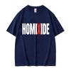 Печать Графика Рэпера Homixide Футболка Унисекс Мода Стиль Хип-Хоп Футболка Мужская Повседневная Хлопок Оверсайз Футболки с Коротким Рукавом