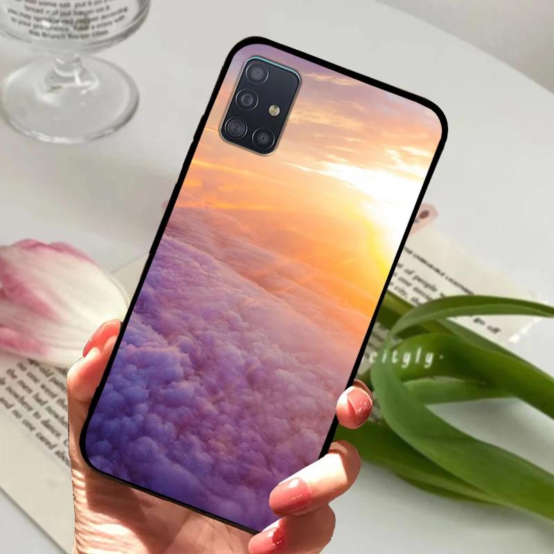 Чехол для Samsung A71 4G 5G Мягкий Силикон ТПУ Задняя крышка телефона Для Samsung Galaxy A Quantum Чехлы A716N Ударопрочный Бампер Fundas