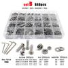 270/840X M2.5 M3 M4 M5 Mix Size 304 Stainless Steel Column Pin Torx Button Round Head Anti-theft Security Screw Bolt Key Set Kit