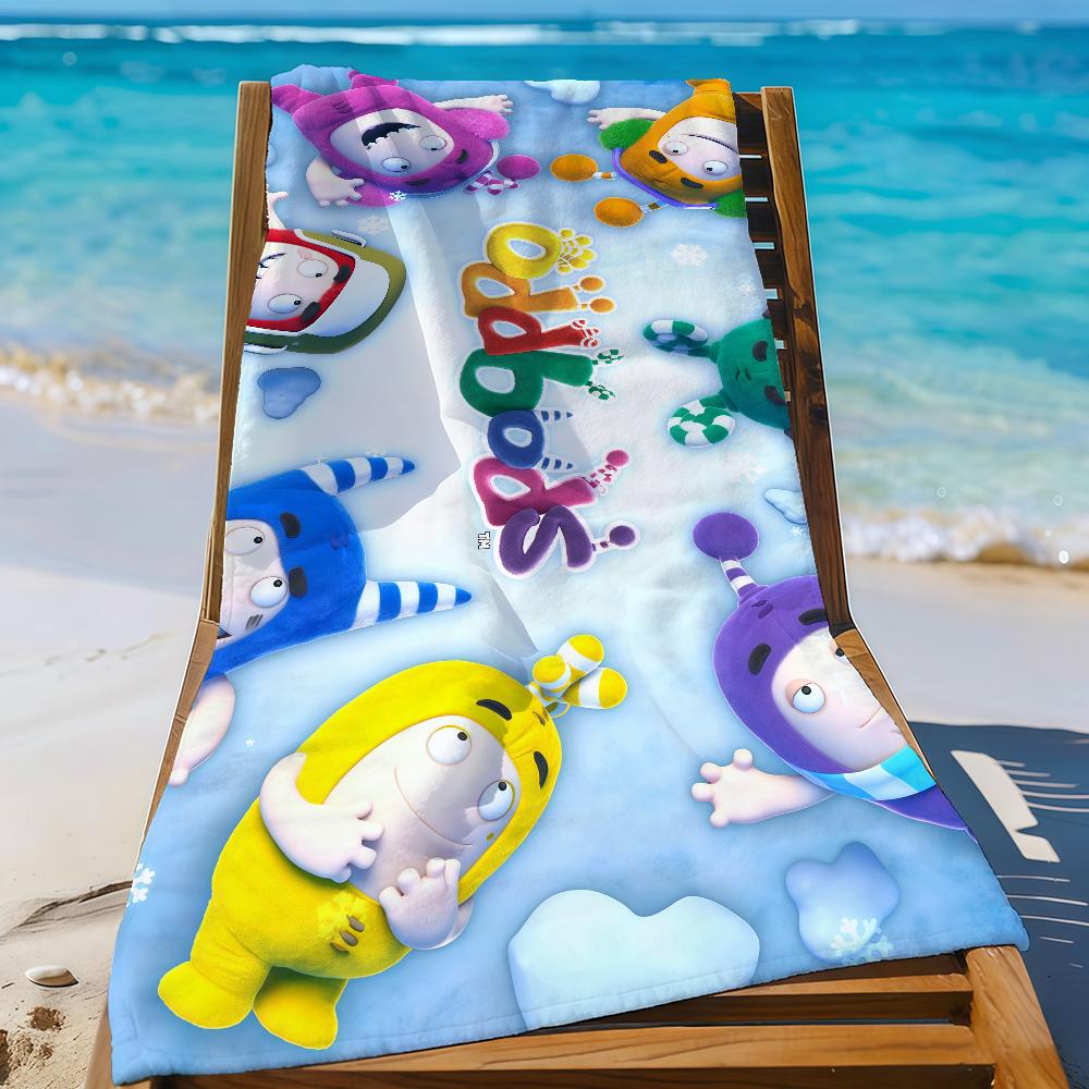 Милое мультяшное полотенце Oddbods Пляжное полотенце Дорожное Легкое Приятное для кожи Для бассейна Пляжа Кемпинга Круиза Лето