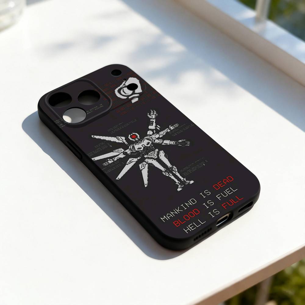 Крутой чехол для телефона в стиле игры U-Ultrakill для iPhone 17,16,15,14,13,12,11,Pro,Max,Plus,E,SE4,Air,Mini Черный Точное совпадение отверстий