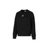 Round Neck Solid Color Loose Casual Pullover Sweatshirt Women Tops Black 673570-01
