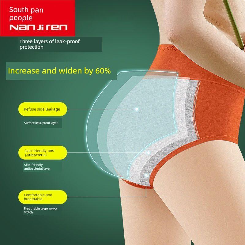 Menstrual Period Leak-Proof High-Waisted Cotton Panties for Women