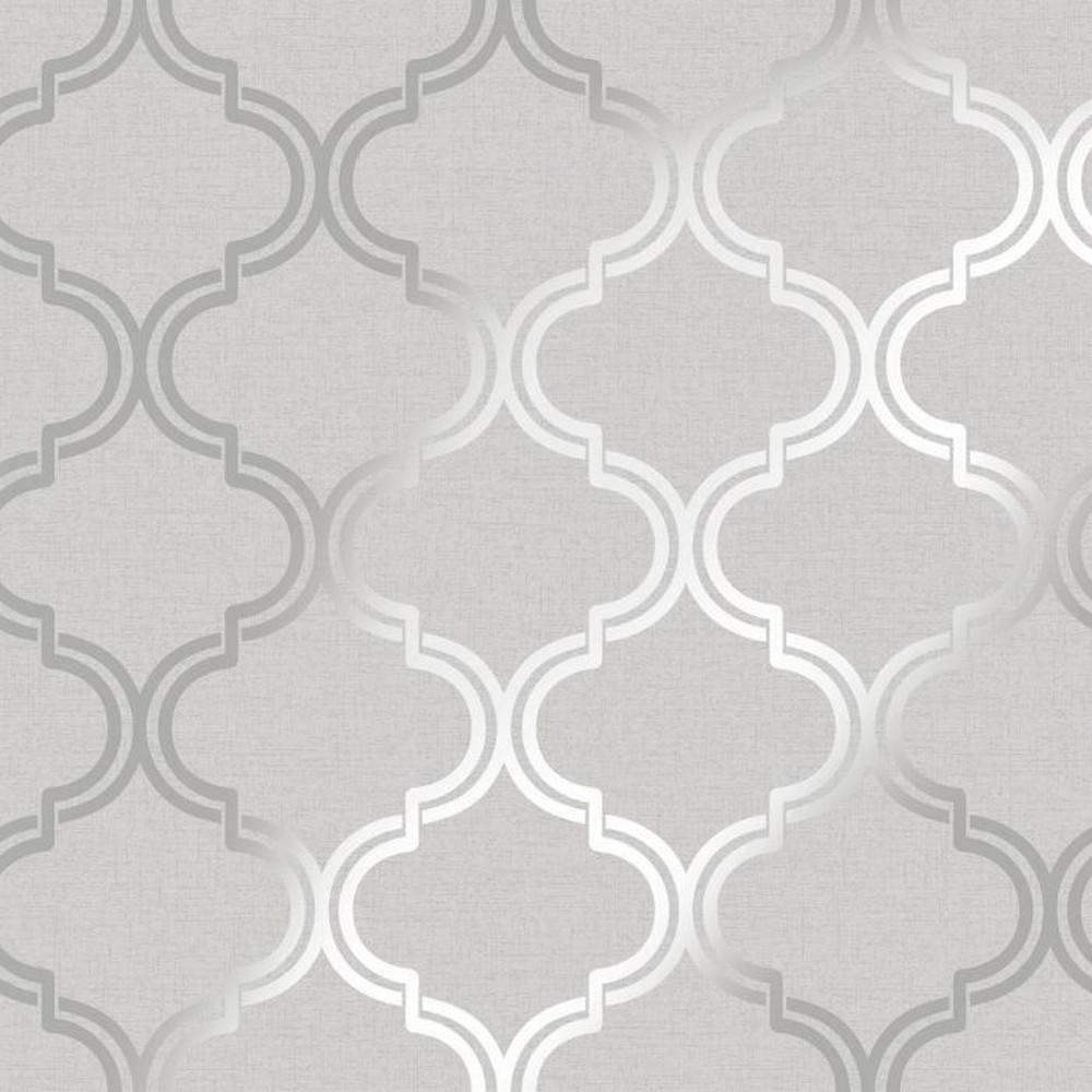 Holden DÃ©cor Glistening Geo Trellis Wallpaper