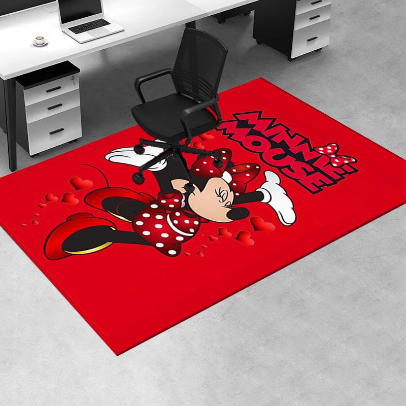 Office Rug Minnie Mouse, Hearts theme 3D Printed Anti-Slip Rug-Machine Washable for Living Room