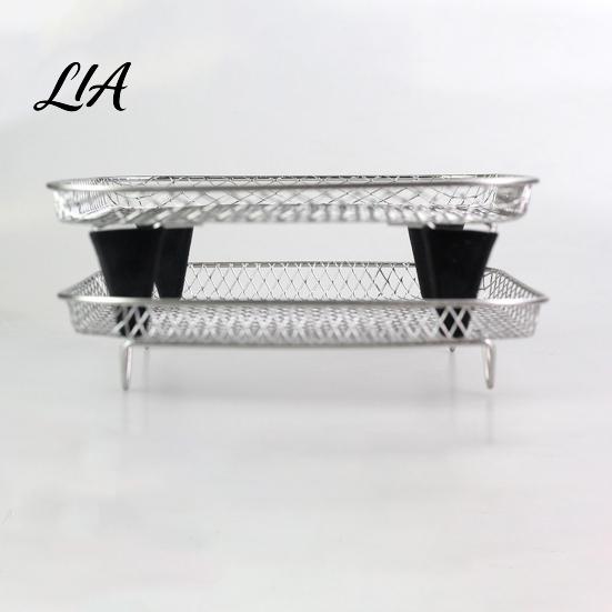 Flexible Silicone Grill Leg Feet for Air Fryer Rack, Triangle Heightening Buffer Pads, Heat Shock Absorbing Tool Resistant Non-slip Replacement Fryer,