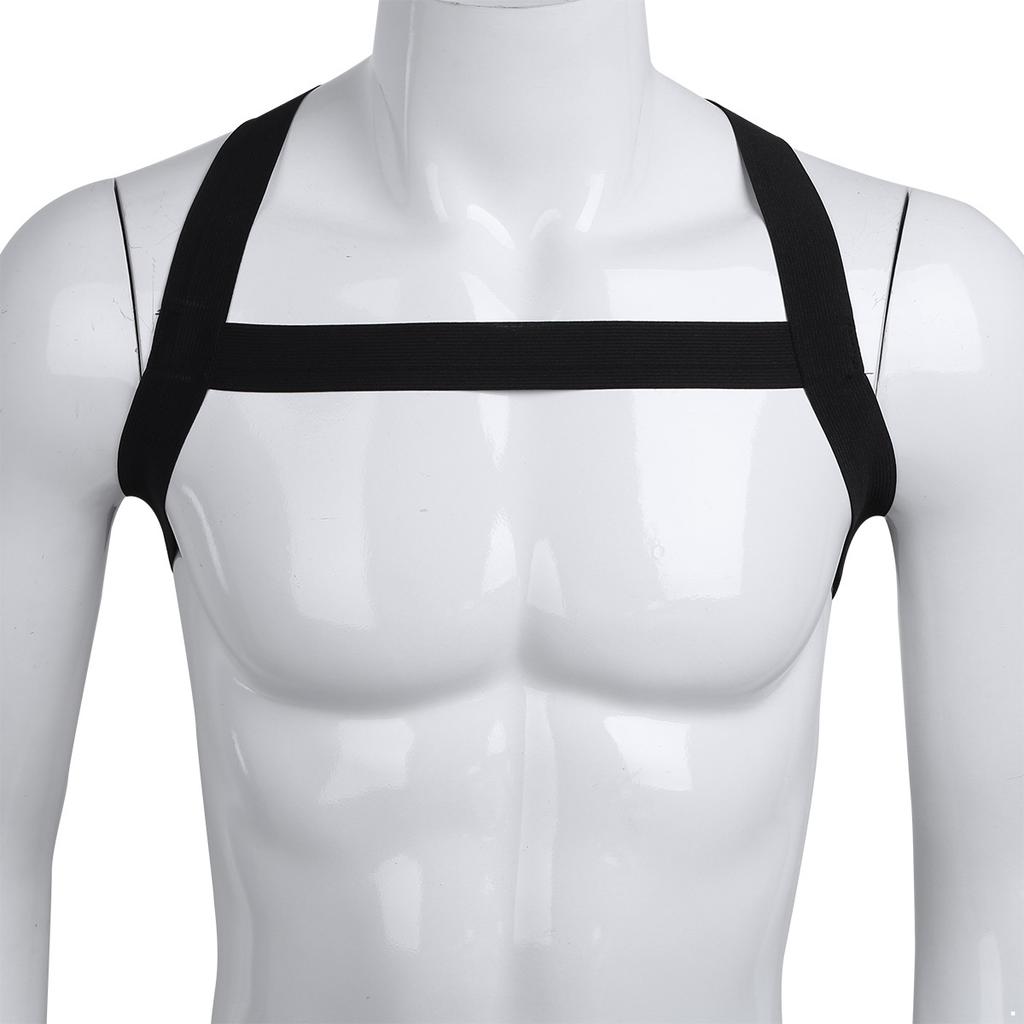 Mens Elastic Shoulder Chest Muscle Harness Belt Fancy Club Cage Costume Strap Accessory