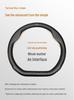 Qoros 7/5 Genuine Leather D-Shape Steering Wheel Cover, Universal Non-Slip, Ultra-Thin, Four Seasons