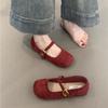 Retro Shallow Single Shoes Women's Spring and Autumn New French Evening Shoes Gentle Soft Flat Mary Jane Shoes