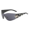 New diamond-encrusted sunglasses, personalized street shooting five-pointed star fashion glasses, gypsy star hip-hop sunglasses
