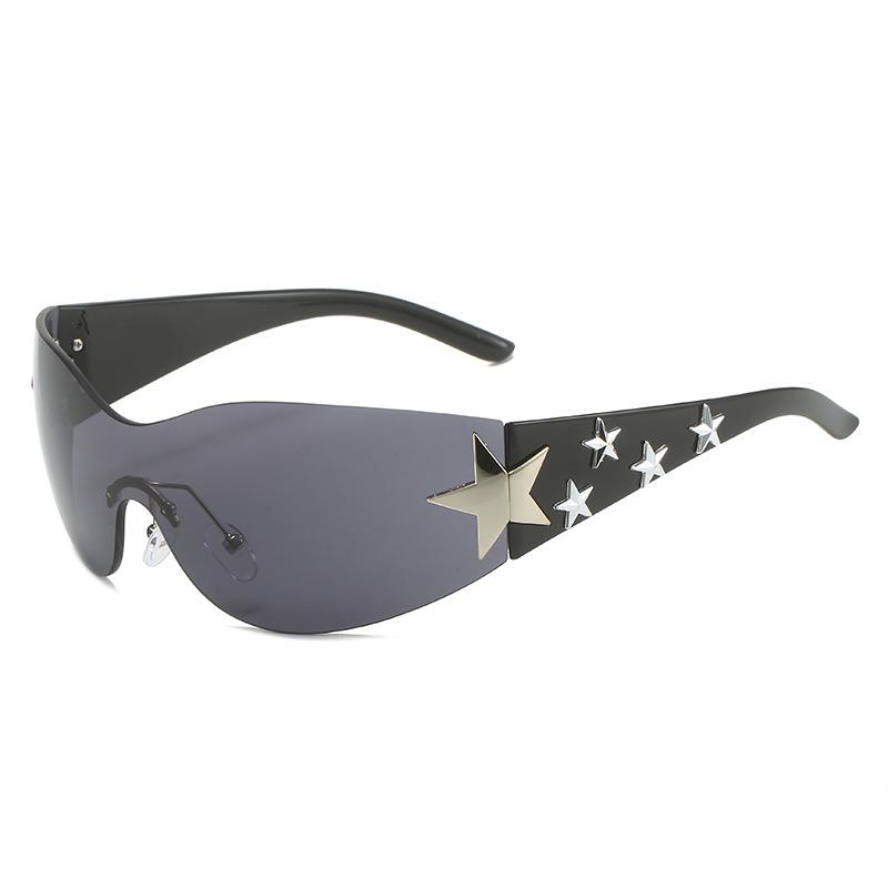 New diamond-encrusted sunglasses, personalized street shooting five-pointed star fashion glasses, gypsy star hip-hop sunglasses