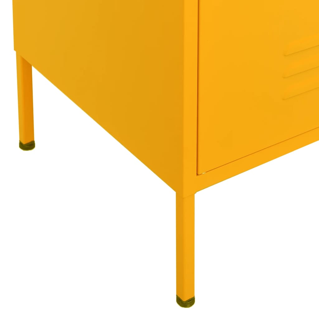Storage Cabinet Mustard Yellow 80 x 35 x 101.5 cm Steel