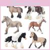 Детский набор ПВХ фигурок лошадей с аутентичным дизайном для развивающей игры