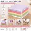 Scratch Resistant Acrylic Note Box Wavy Edge Notepad Holder Desk Organizer  Desk Organization
