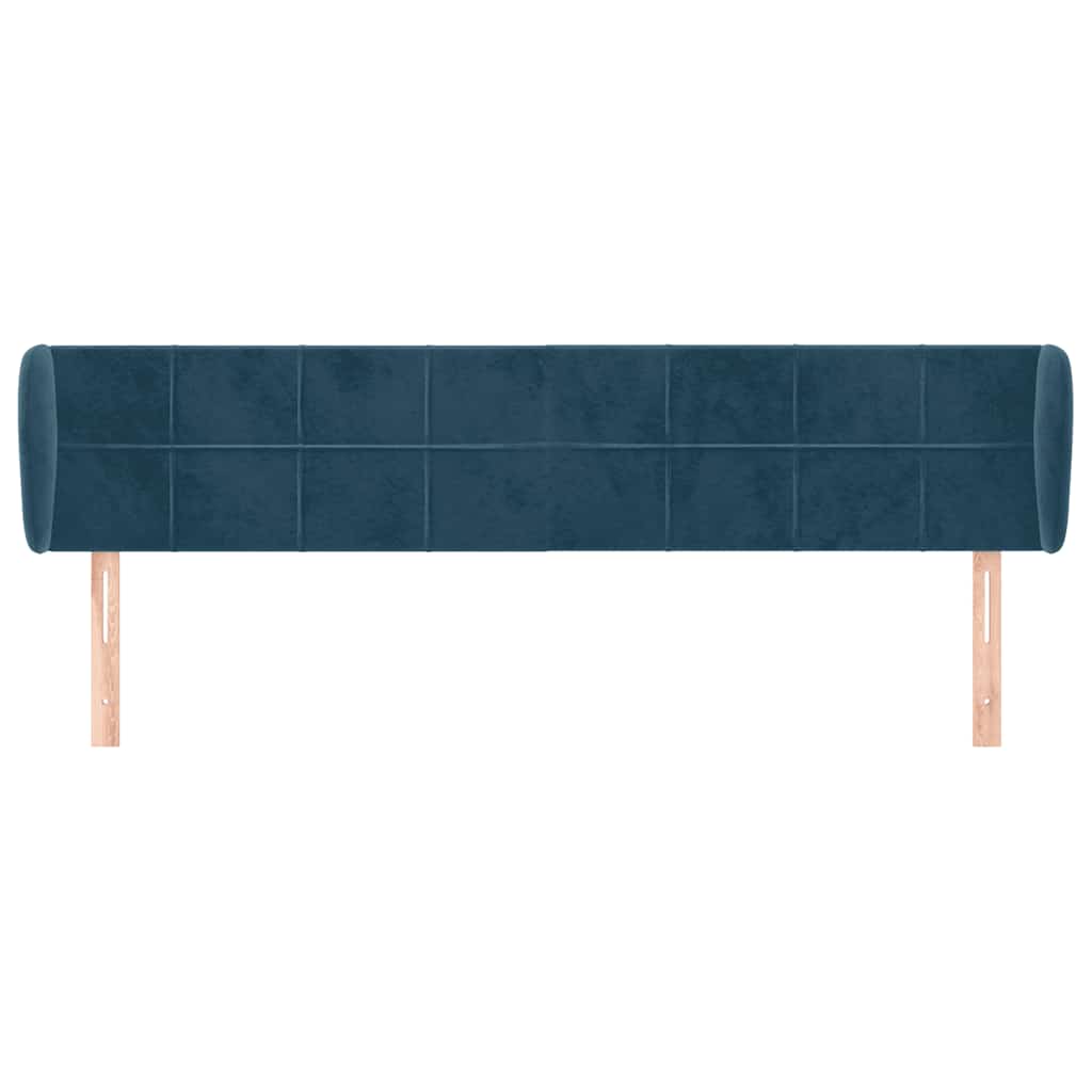 Headboard with Wings Dark Blue 163 x 23 x 78 88 cm Velvet