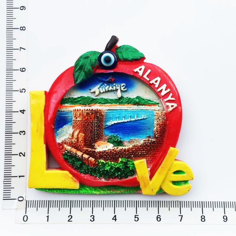 Турция Магнит на холодильник Сувенир Кемер Аланья Анталья Магниты из смолы для холодильника Магнитные наклейки Подарки Украшения для дома