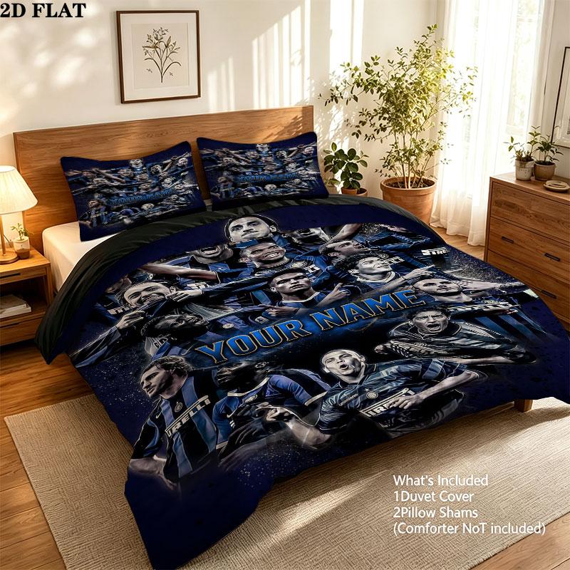Custom Inter Bedding Quilt Set Quilt Cover Pillowcase Home Decoration Birthday Gift (1 * duvet cover + 2 * pillowcase, without core)