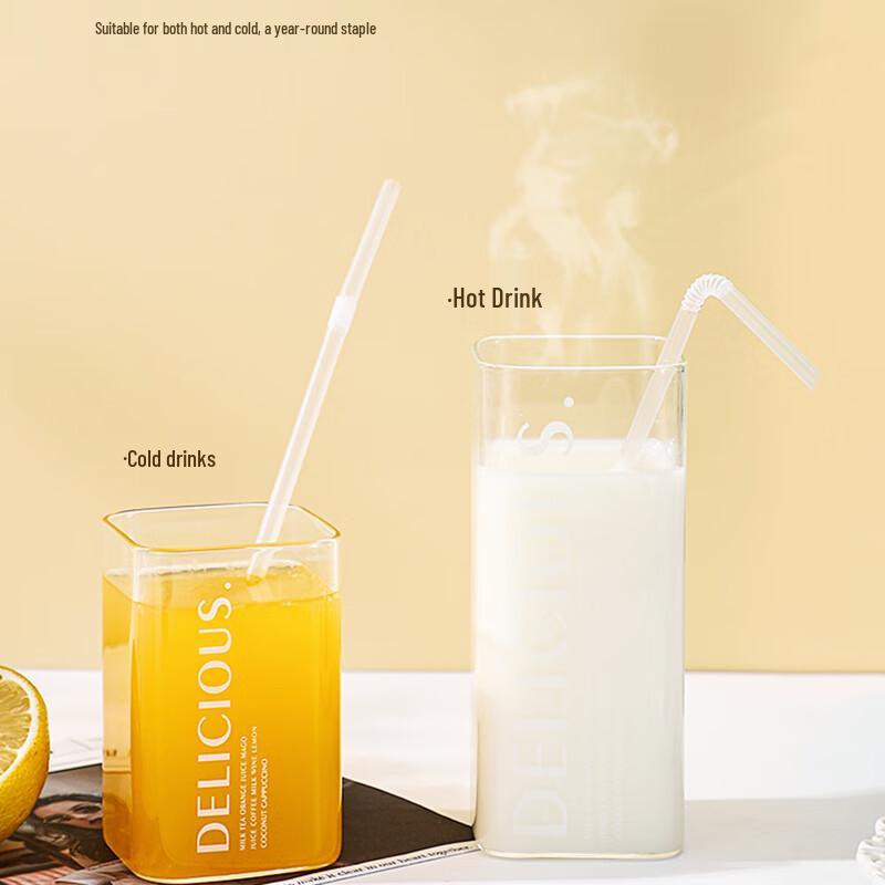 Individually Wrapped Disposable PP Drinking Straws, 100 Pcs