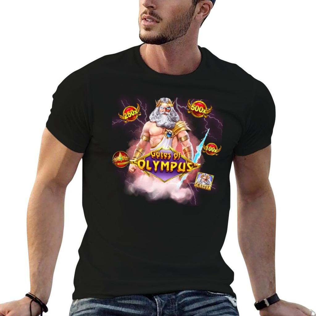 Casino Slot Machine Gates Of Olympus Tshirt T Shirts For Unisex Cotton Unisex T Shirt Cotton 100 T Shirts With Prints Tshirt