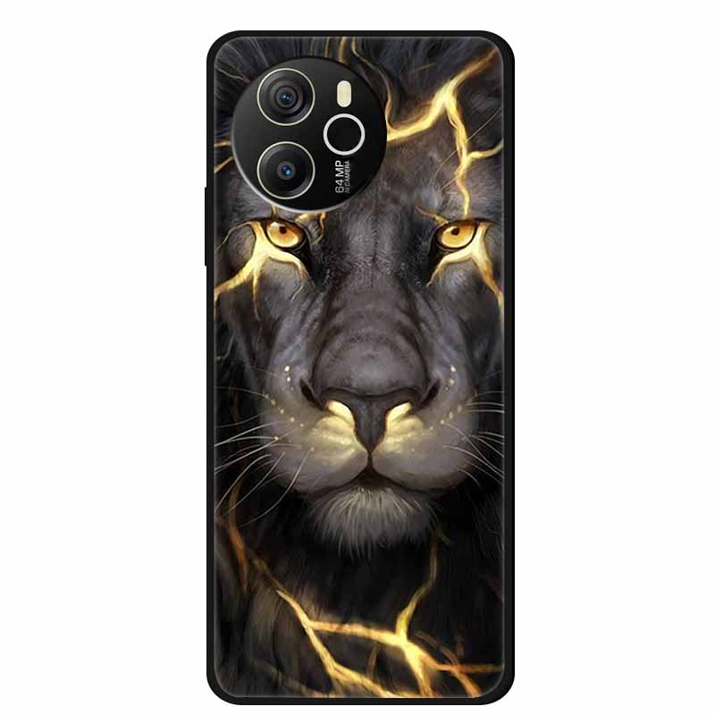 Для Blackview Shark 8 4G Чехол 6.78'' Мультяшный Черный Силиконовый ТПУ Мягкая Крышка Телефона для Blackview Shark 8 Защитный Para Shark 8 4G