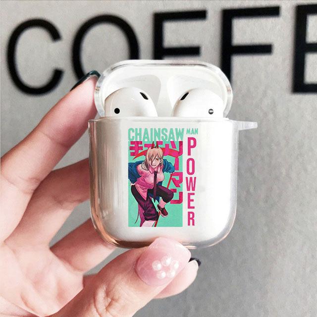 Чехол для Airpods с изображением бензопилы, мягкий защитный чехол для Airpods 1 2 3 Pro, милый мультяшный чехол Pochita Power для AirPods, чехлы в виде ракушки