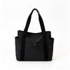 Multi-pocket canvas handbag leisure shoulder bag student work office handbag with side water bottle pocket bags